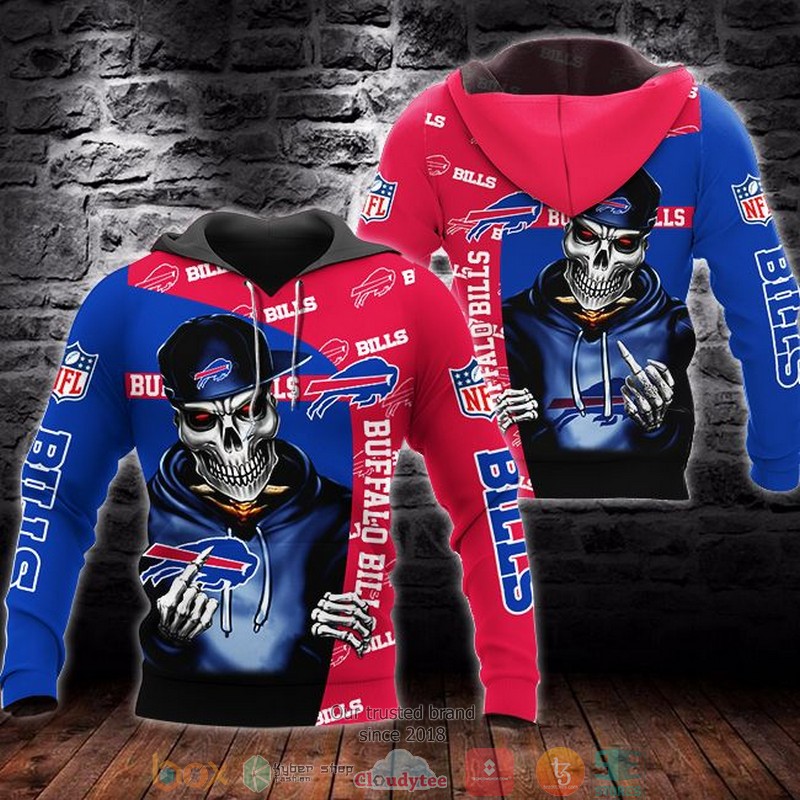Nfl Buffalo Bills Skeleton 3D Hoodie Nfl Buffalo Bills Skeleton 3D Hoodie