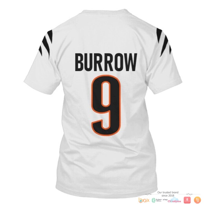 Nfl Burrow 9 Cincinnati Bengals White 3D Shirt Nfl Burrow 9 Cincinnati Bengals White 3D Shirt