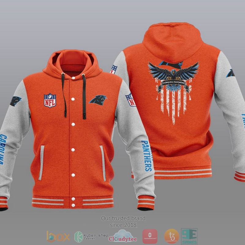 Nfl Carolina Panthers Eagle American Flag Baseball Jacket Hoodie Nfl Carolina Panthers Eagle American Flag Baseball Jacket Hoodie