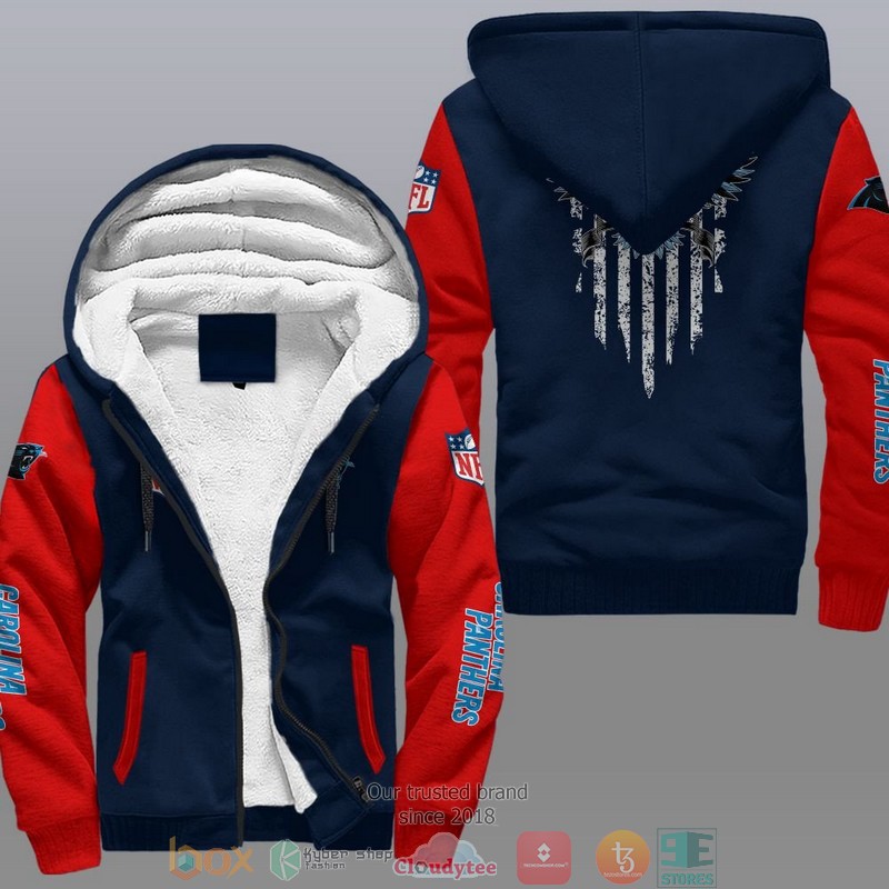 Nfl Carolina Panthers Eagle American Flag Fleece Hoodie Nfl Carolina Panthers Eagle American Flag Fleece Hoodie