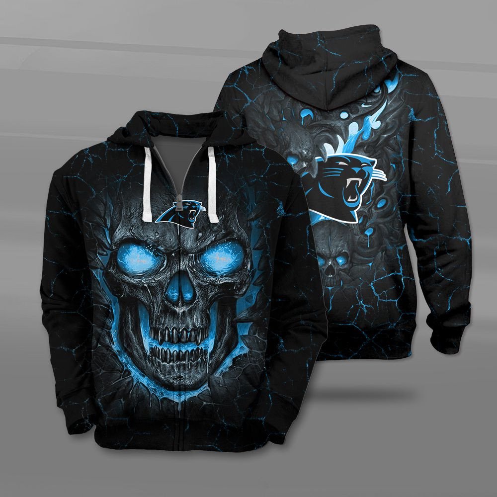 Nfl Carolina Panthers Fire Skull Lava 3D Shirt Nfl Carolina Panthers Fire Skull Lava 3D Shirt