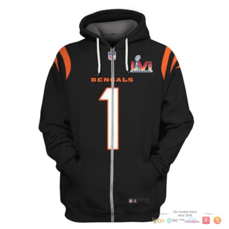 Nfl-Chase-1-Cincinnati-Bengals-Black-3D-Shirt-Hoodie-2