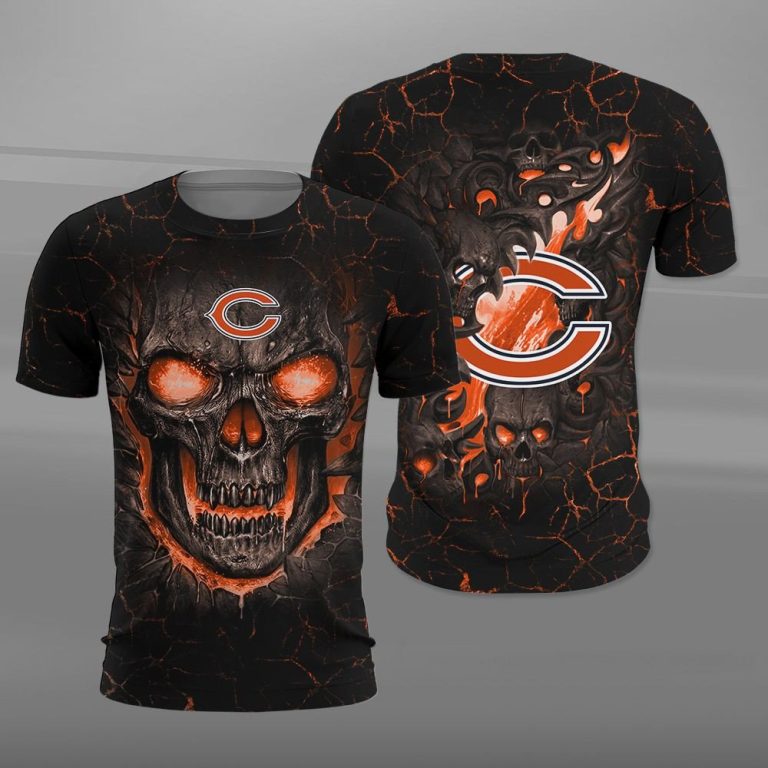 Nfl-Chicago-Bear-Fire-Skull-Lava-3D-Shirt-Hoodie-2