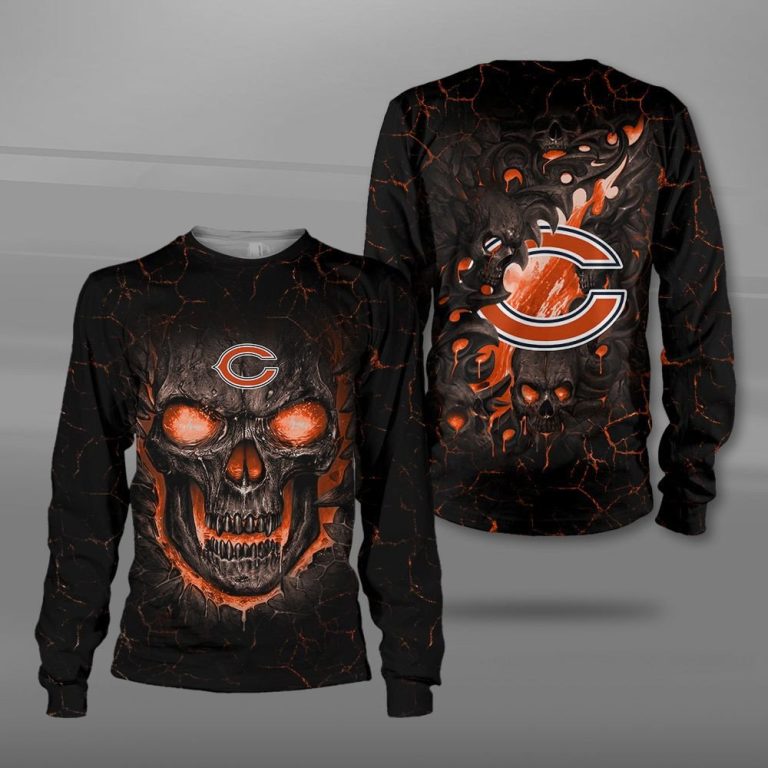 Nfl-Chicago-Bear-Fire-Skull-Lava-3D-Shirt-Hoodie-3
