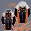 Nfl Chicago Bears Black Orange 3D Hoodie