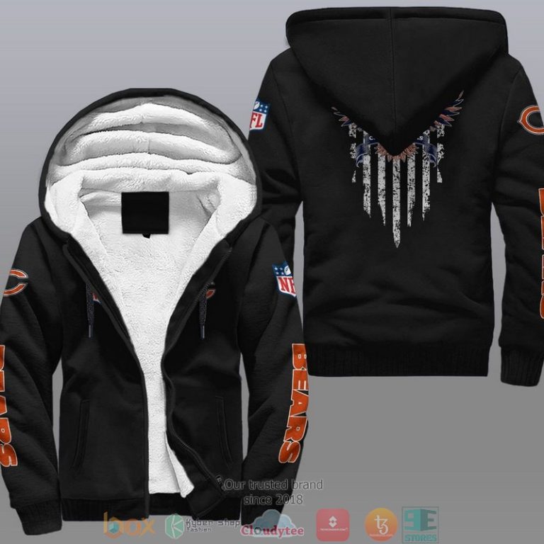 Nfl-Chicago-Bears-Eagle-American-Flag-Fleece-Hoodie-1