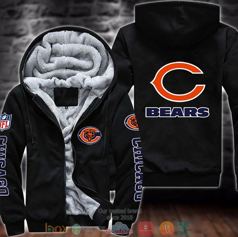 Nfl-Chicago-Bears-Logo-3D-Fleece-Hoodie-Jacket-1