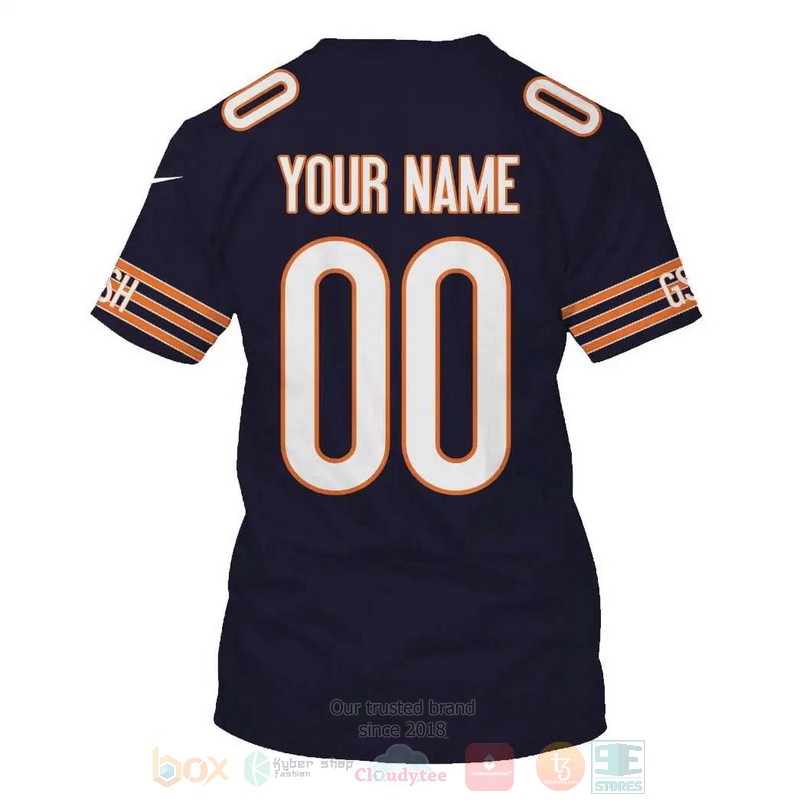 Nfl Chicago Bears Personalized Navy 3D Hoodie Nfl Chicago Bears Personalized Navy 3D Hoodie
