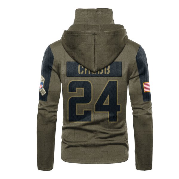 Nfl Chubb 24 Cleveland Browns 3D Hoodie Mask Nfl Chubb 24 Cleveland Browns 3D Hoodie Mask