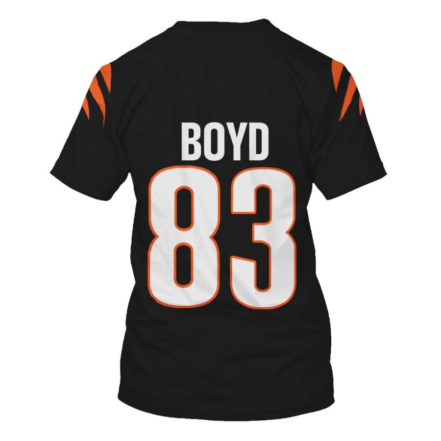 Nfl Cincinnati Bengals Boyd 83 Black 3D Shirt Nfl Cincinnati Bengals Boyd 83 Black 3D Shirt