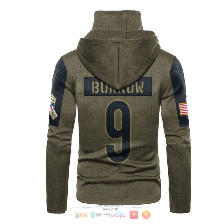Nfl-Cincinnati-Bengals-Burrow-9-Moss-Green-3D-Hoodie-Mask-3