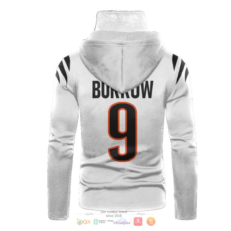 Nfl Cincinnati Bengals Burrow 9 White 3D Hoodie Mask Nfl Cincinnati Bengals Burrow 9 White 3D Hoodie Mask