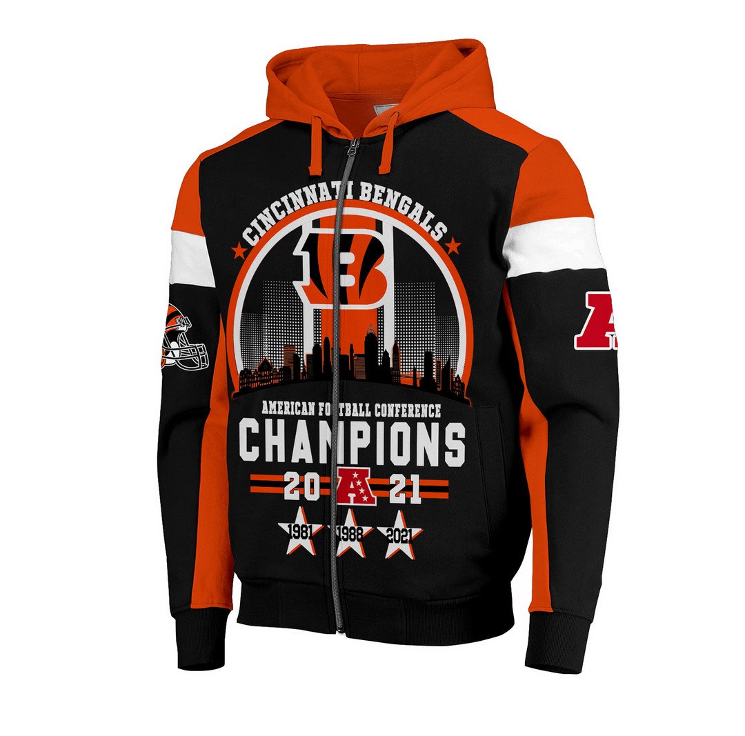 Nfl-Cincinnati-Bengals-Champions-3D-Zip-Hoodie-3