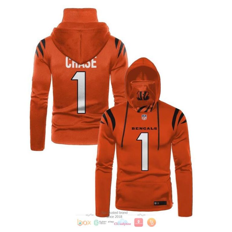 Nfl-Cincinnati-Bengals-Chase-1-Orange-3D-Hoodie-Mask-1
