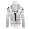 Nfl Cincinnati Bengals Chase 1 White 3D Hoodie Mask