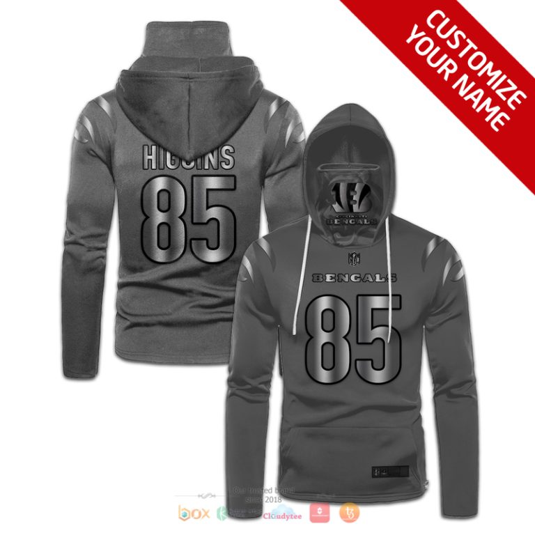 Nfl-Cincinnati-Bengals-Higgins-85-Grey-3D-Hoodie-Mask-1