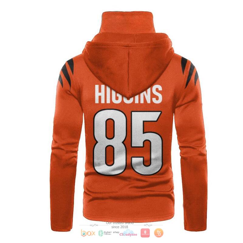 Nfl Cincinnati Bengals Higgins 85 Orange 3D Hoodie Mask Nfl Cincinnati Bengals Higgins 85 Orange 3D Hoodie Mask