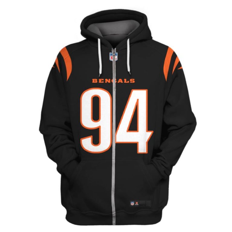 Nfl-Cincinnati-Bengals-Hubbard-94-Black-3D-Shirt-Hoodie-2