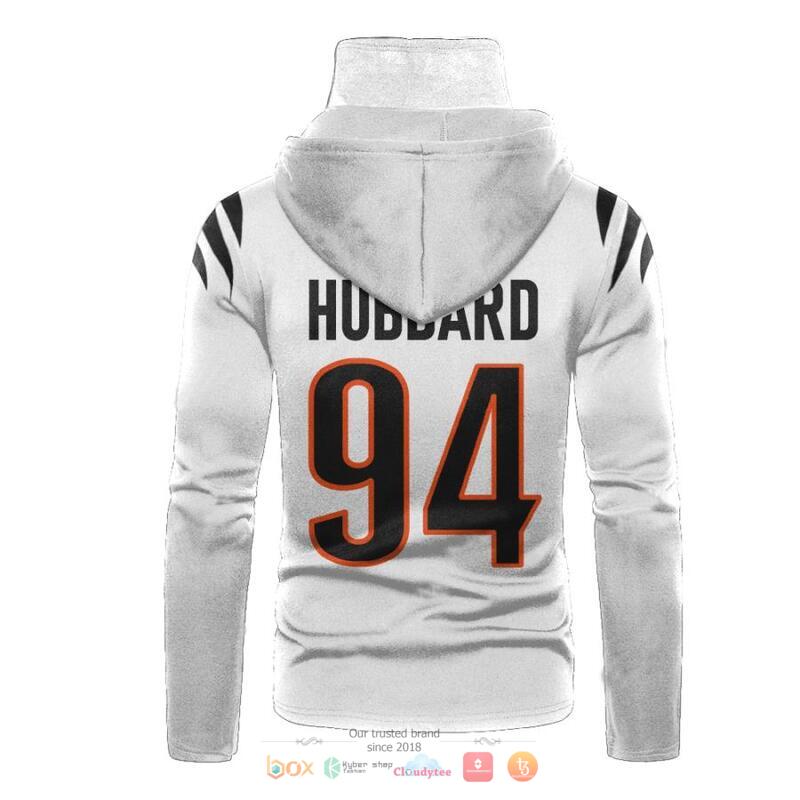 Nfl Cincinnati Bengals Hubbard 94 White 3D Hoodie Mask Nfl Cincinnati Bengals Hubbard 94 White 3D Hoodie Mask
