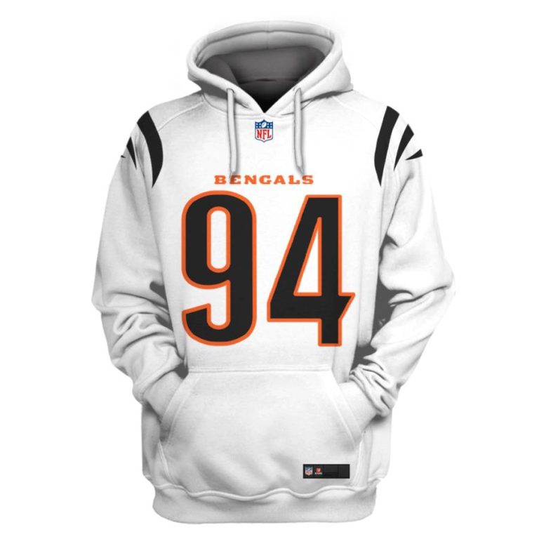 Nfl-Cincinnati-Bengals-Hubbard-94-White-3D-Shirt-Hoodie-3