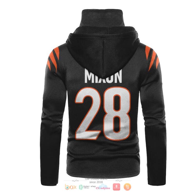 Nfl Cincinnati Bengals Mixon 28 Black 3D Hoodie Mask Nfl Cincinnati Bengals Mixon 28 Black 3D Hoodie Mask
