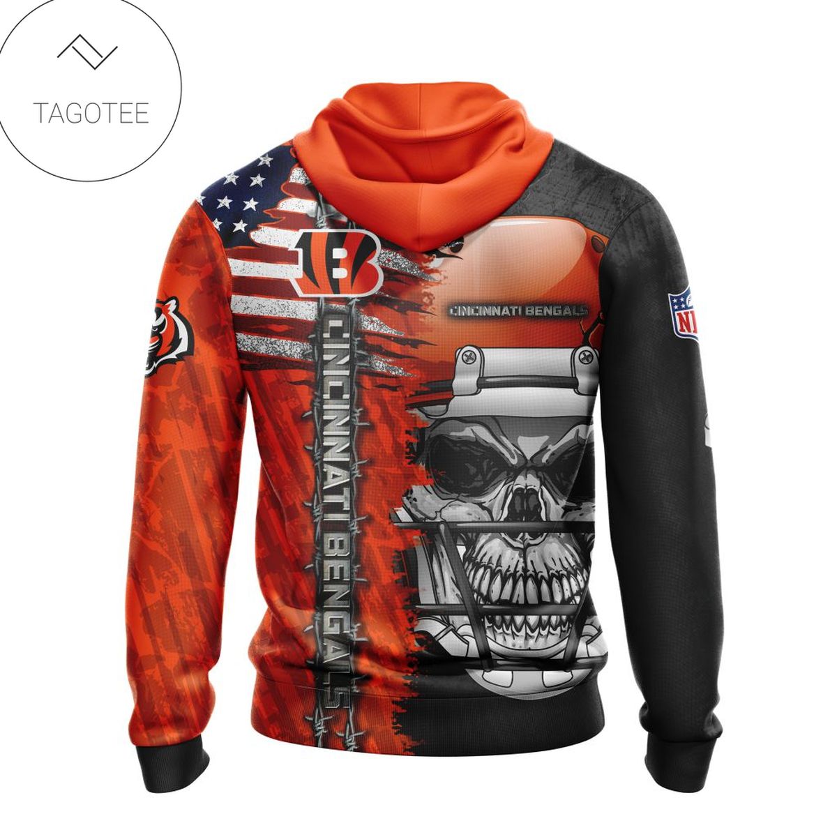 Nfl Cincinnati Bengals Skull With Helmets 2022 Hoodie Nfl Cincinnati Bengals Skull With Helmets 2022 Hoodie