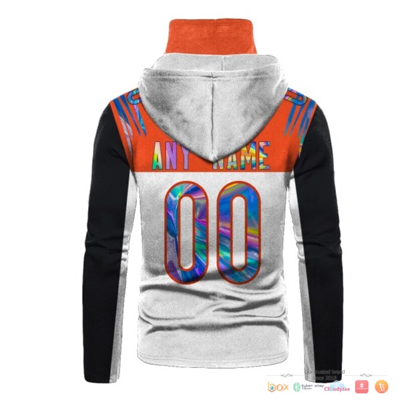Nfl Cincinnati Bengals White Black Hologram Custom 3D Hoodie Mask Nfl Cincinnati Bengals White Black Hologram Custom 3D Hoodie Mask