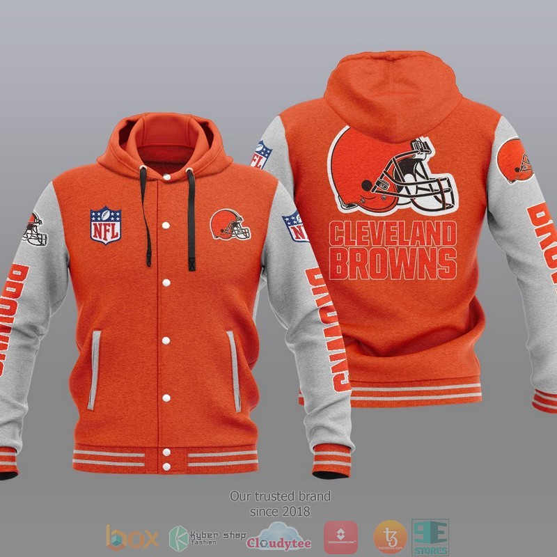 Nfl Cleveland Browns Baseball Jacket Hoodie Nfl Cleveland Browns Baseball Jacket Hoodie