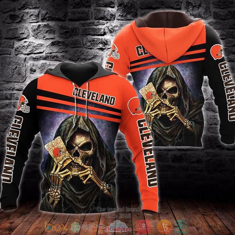 Nfl Cleveland Browns Death God Poker 3D Hoodie Nfl Cleveland Browns Death God Poker 3D Hoodie