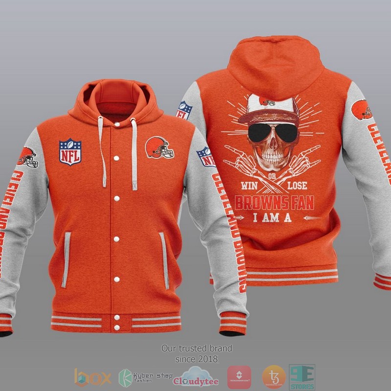 Nfl Cleveland Browns I Am A Browns Fan Baseball Hoodie Jacket Nfl Cleveland Browns I Am A Browns Fan Baseball Hoodie Jacket
