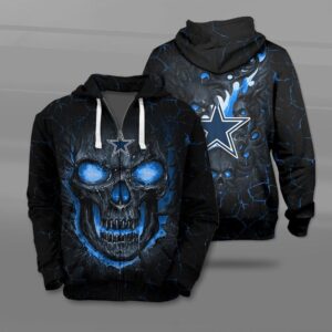 Nfl Dallas Cowboys Fire Skull Lava 3D Shirt