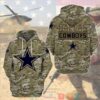 Nfl Dallas Cowboys Green Camo 3D Hoodie