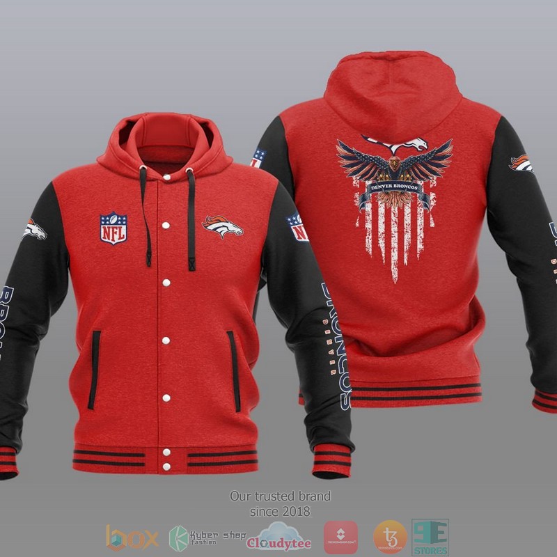 Nfl Denver Broncos Eagle American Flag Baseball Jacket Hoodie Nfl Denver Broncos Eagle American Flag Baseball Jacket Hoodie