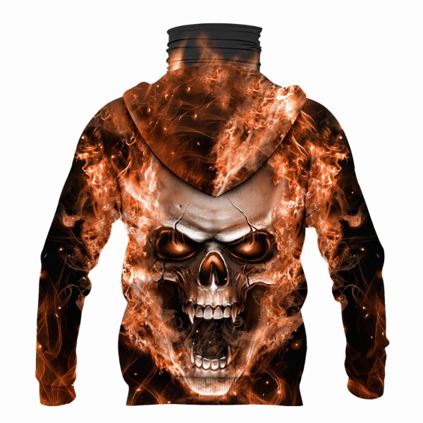 Nfl Denver Broncos Flameskull 3D Hoodie Mask Nfl Denver Broncos Flameskull 3D Hoodie Mask
