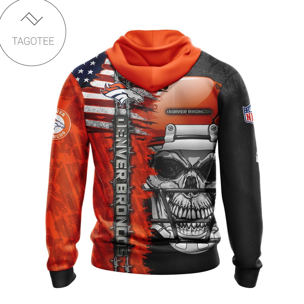 Nfl Denver Broncos Skull With Helmets 2022 Hoodie Nfl Denver Broncos Skull With Helmets 2022 Hoodie