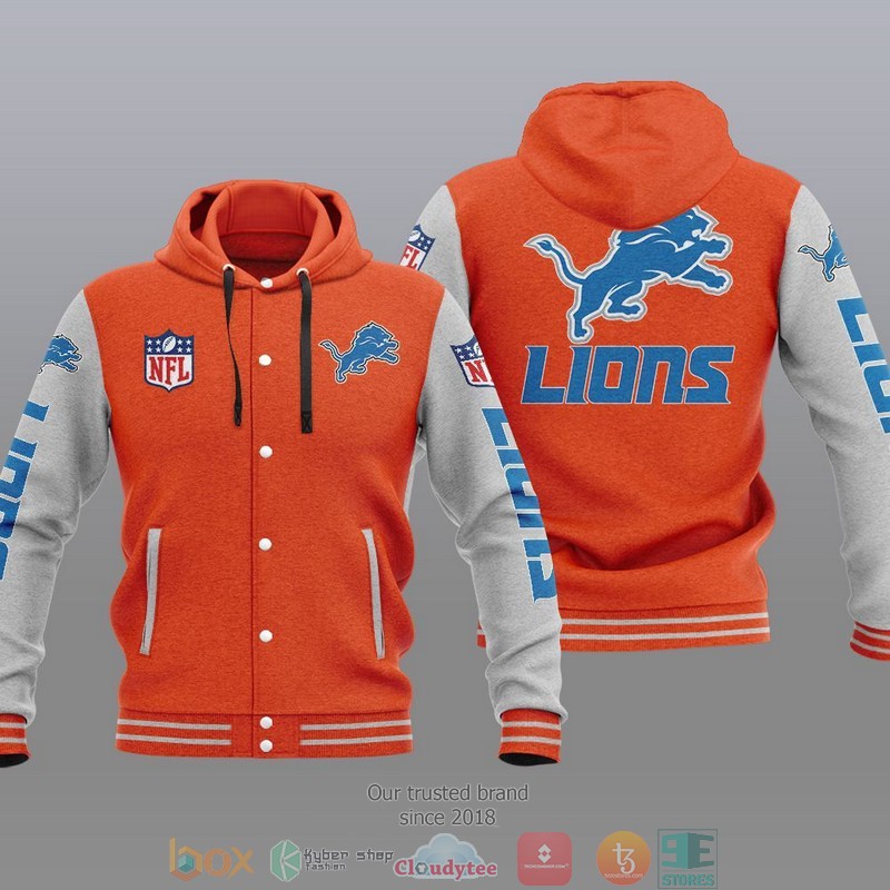 Nfl Detroit Lions Baseball Jacket Hoodie Nfl Detroit Lions Baseball Jacket Hoodie