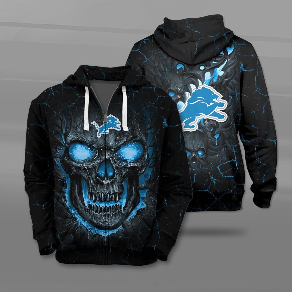 Nfl Detroit Lions Fire Skull Lava 3D Shirt Nfl Detroit Lions Fire Skull Lava 3D Shirt