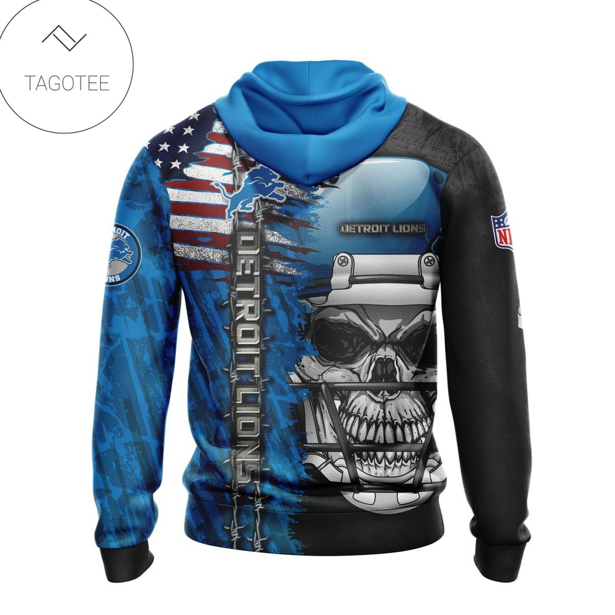 Nfl Detroit Lions Skull With Helmets 2022 Hoodie Nfl Detroit Lions Skull With Helmets 2022 Hoodie