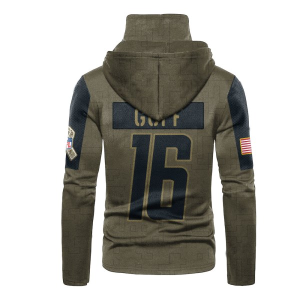 Nfl Goff 16 Detroit Lions 3D Hoodie Mask Nfl Goff 16 Detroit Lions 3D Hoodie Mask
