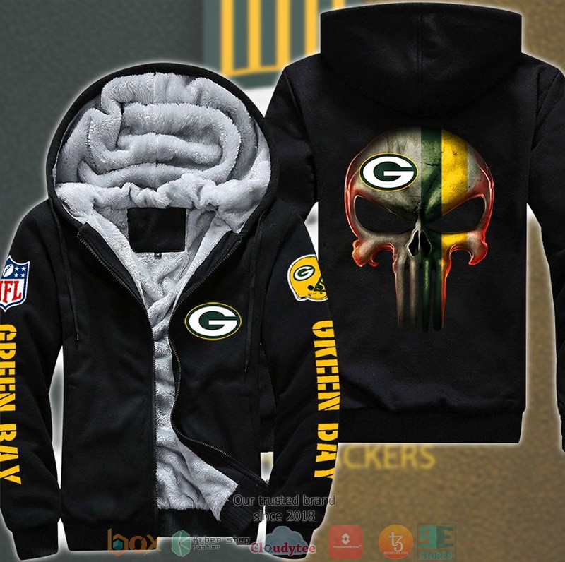 Nfl-Green-Bay-Packers-Color-Line-Punisher-Skull-3D-Fleece-Hoodie-Jacket-1