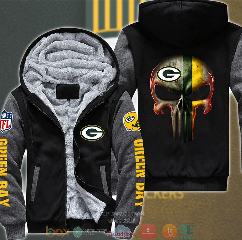 Nfl-Green-Bay-Packers-Color-Line-Punisher-Skull-3D-Fleece-Hoodie-Jacket-2