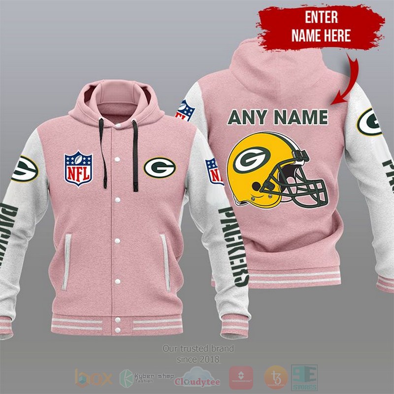 Nfl Green Bay Packers Custom Name Varsity Hoodie Jacket Nfl Green Bay Packers Custom Name Varsity Hoodie Jacket