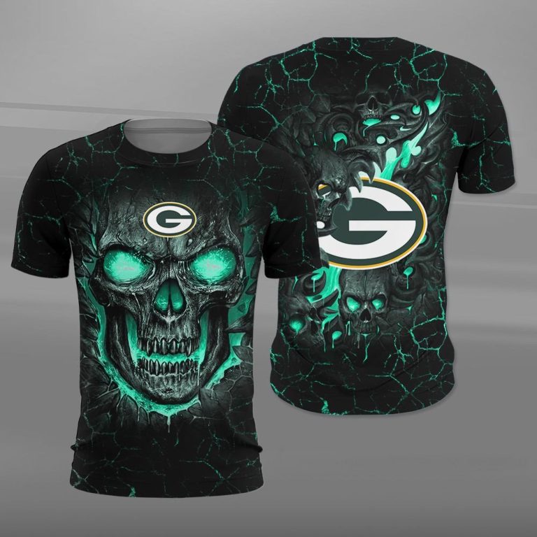 Nfl-Green-Bay-Packers-Fire-Skull-Lava-3D-Shirt-Hoodie-2