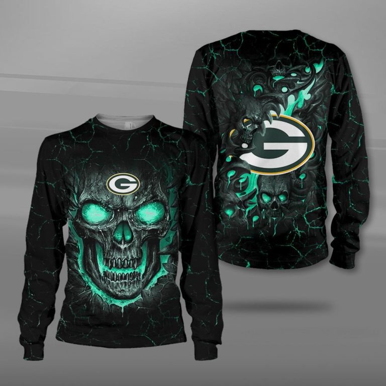 Nfl-Green-Bay-Packers-Fire-Skull-Lava-3D-Shirt-Hoodie-3