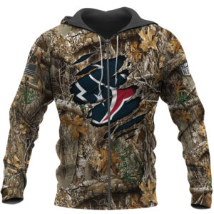 Nfl Houston Texans Camo Hunting 3D Shirt