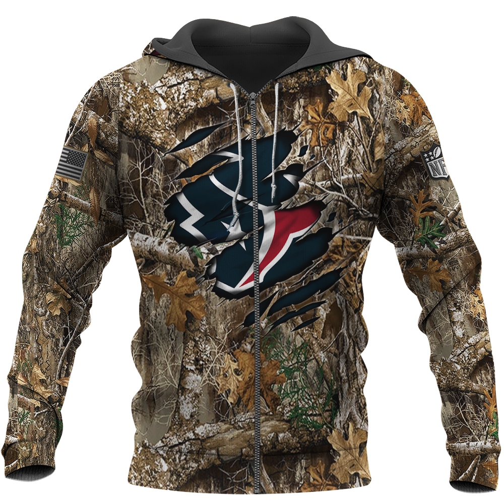 Nfl Houston Texans Camo Hunting 3D Shirt Nfl Houston Texans Camo Hunting 3D Shirt