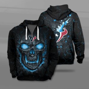 Nfl Houston Texans Fire Skull Lava 3D Shirt