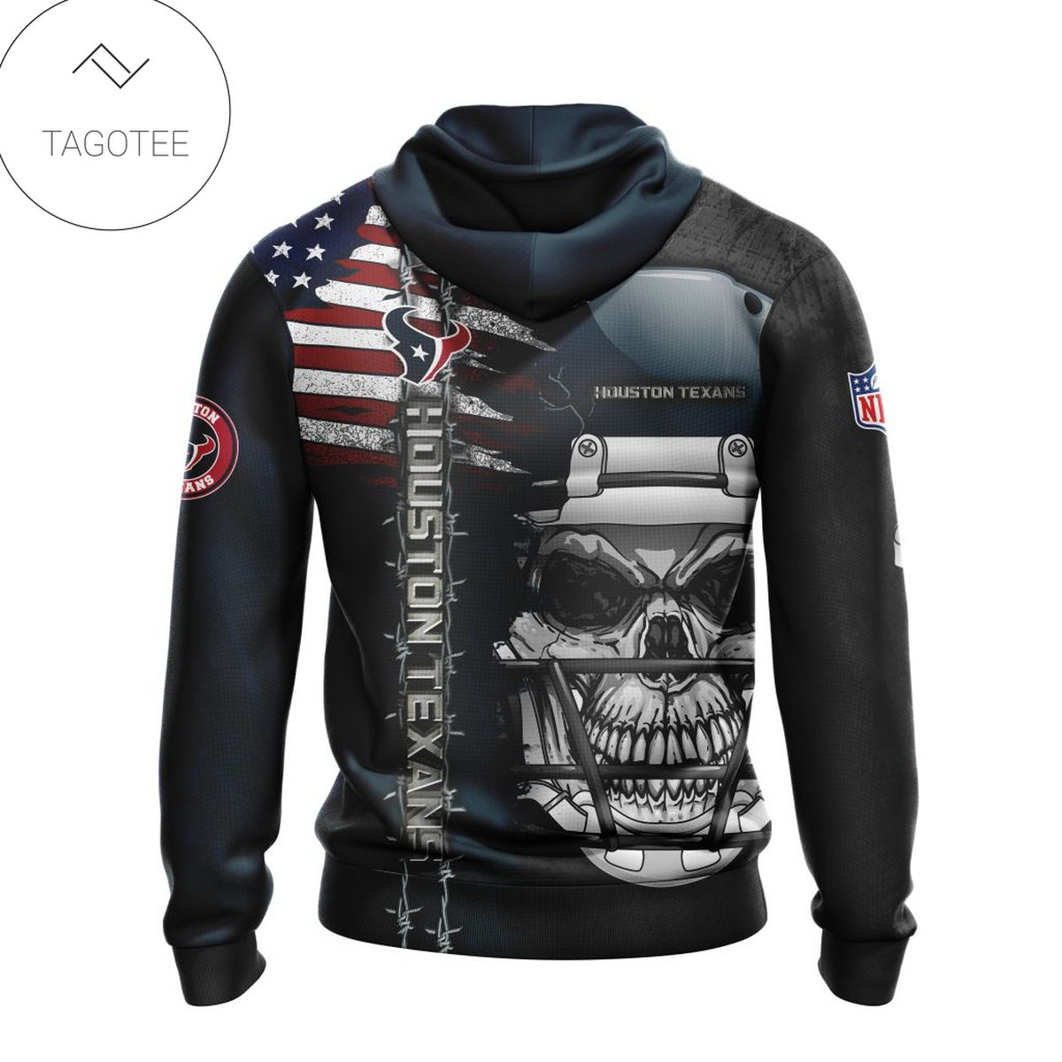 Nfl Houston Texans Skull With Helmets 2022 Hoodie Nfl Houston Texans Skull With Helmets 2022 Hoodie