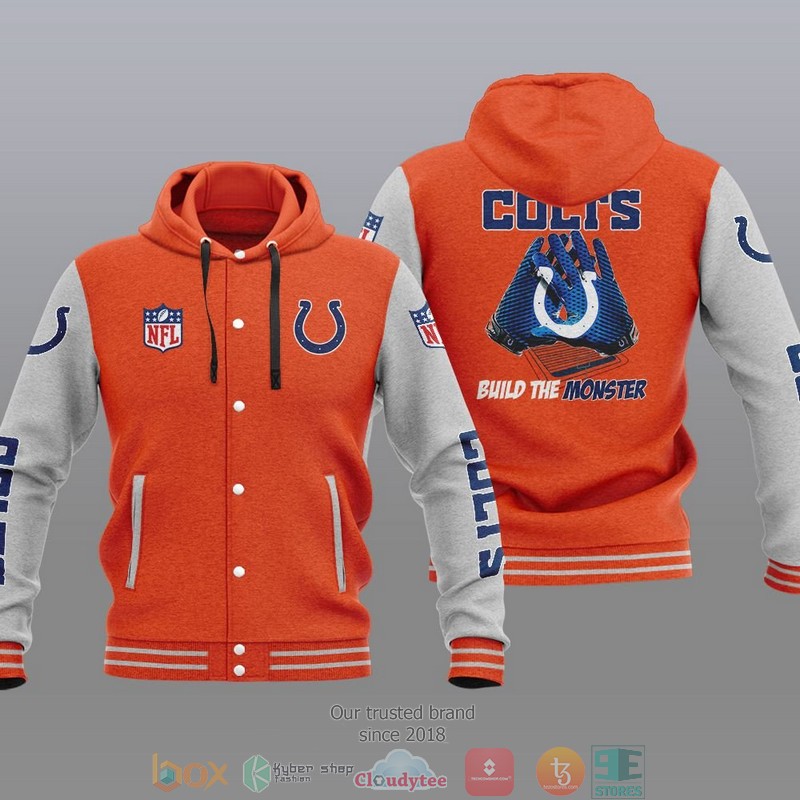 Nfl Indianapolis Colts Build The Monster Baseball Jacket Hoodie Nfl Indianapolis Colts Build The Monster Baseball Jacket Hoodie