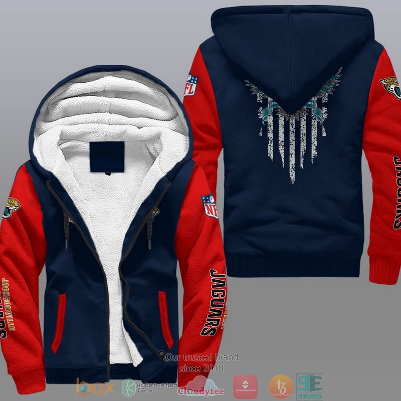 Nfl Jacksonville Jaguars Eagle American Flag Fleece Hoodie Nfl Jacksonville Jaguars Eagle American Flag Fleece Hoodie